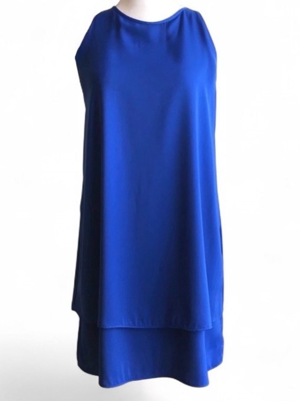 Fleur Bleue Blue Layered Swing Dress Size 4